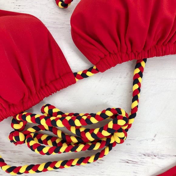 2/$20 Ultra Violet Rope Tie Bikini Red Size Medium NWT - Picture 4 of 5
